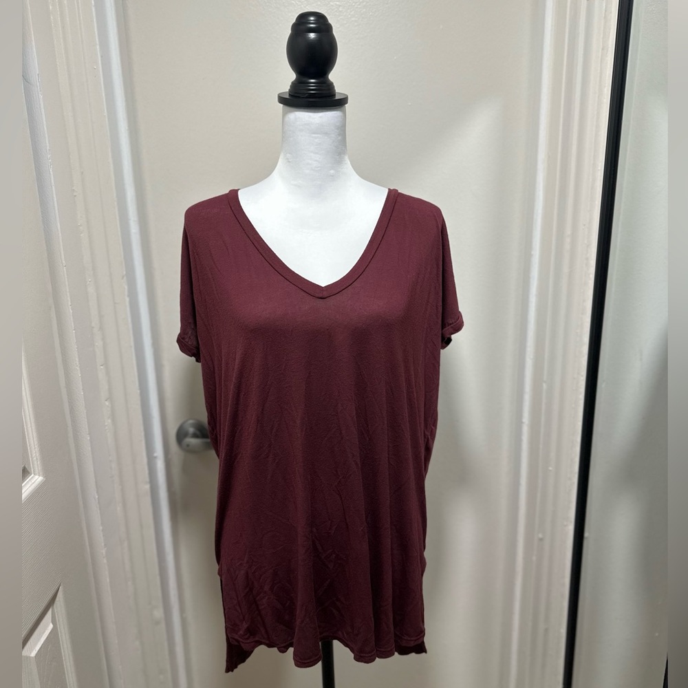 Brandy Melville Burgundy Tunic Top
